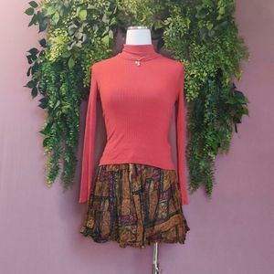 Tandoori Terracotta Ribbed Turtleneck